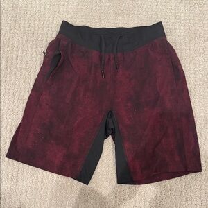 Men's lululemon Red and Black Shorts